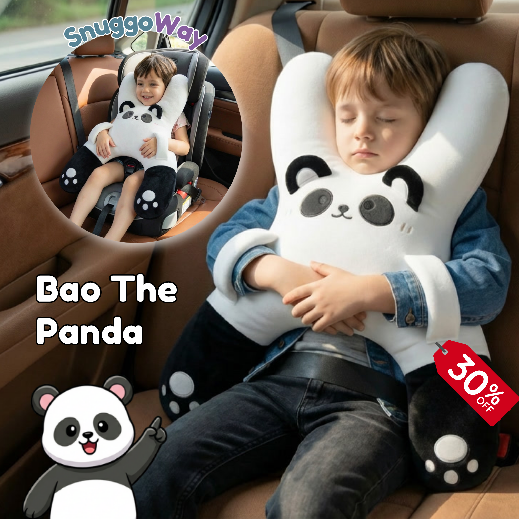 SnuggoWay™ Kids Car Pillow