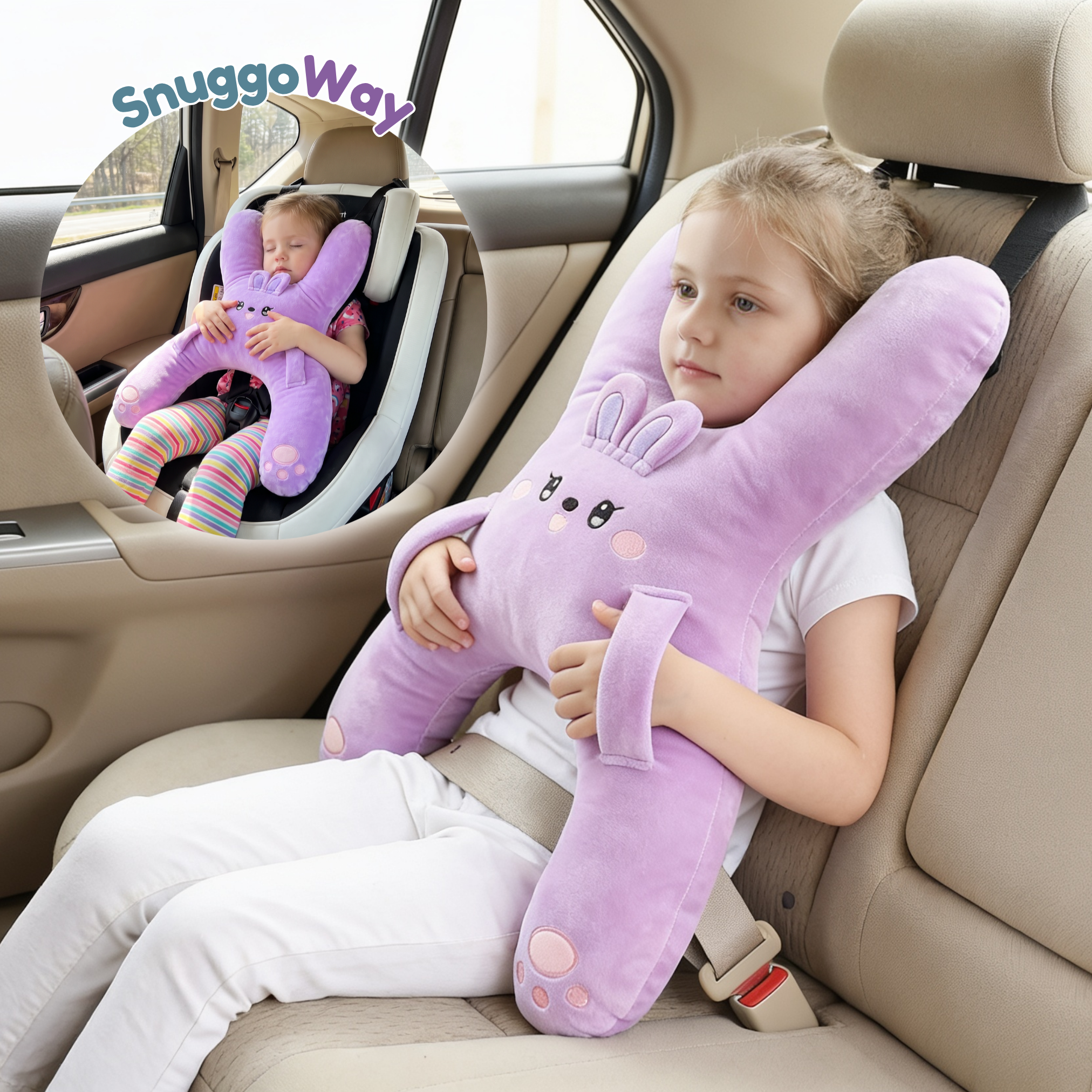 SnuggoWay Kids Car Pillow
