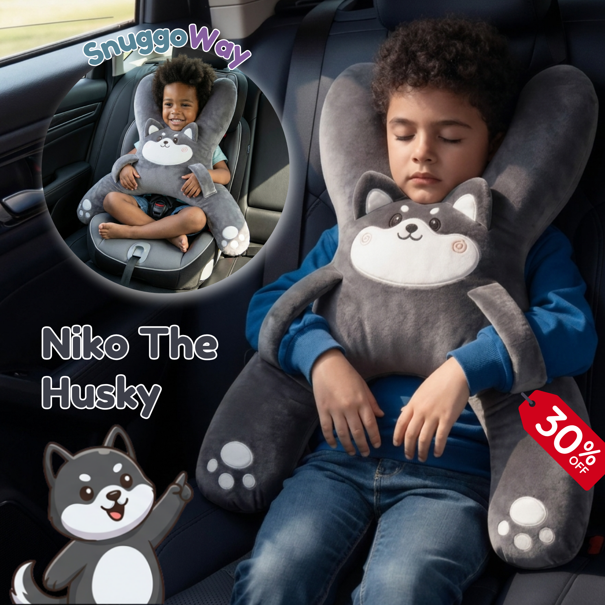 SnuggoWay™ Kids Car Pillow