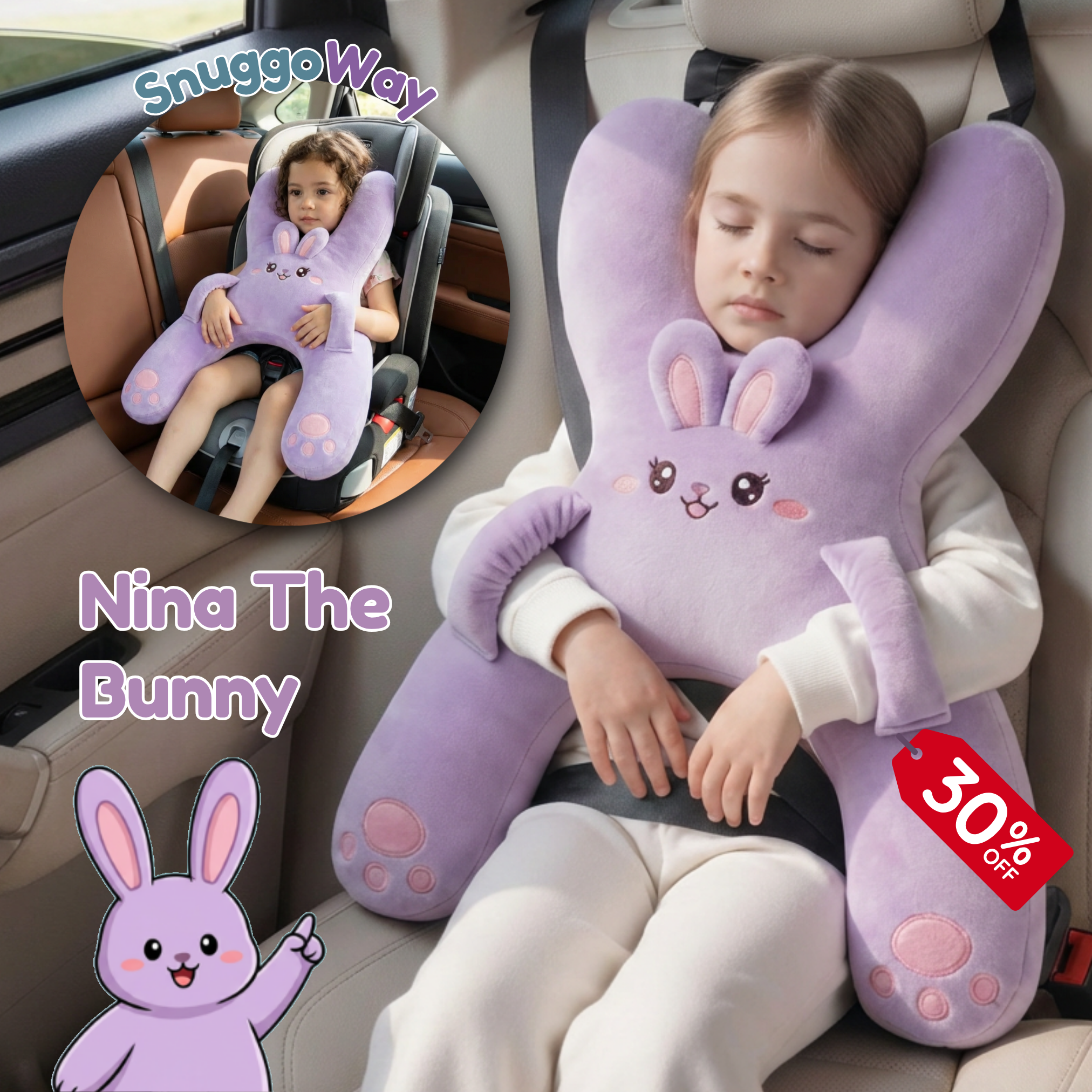 SnuggoWay™ Kids Car Pillow