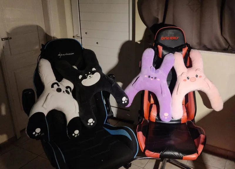 All four SnuggoWays on two chairs, a customer photo
