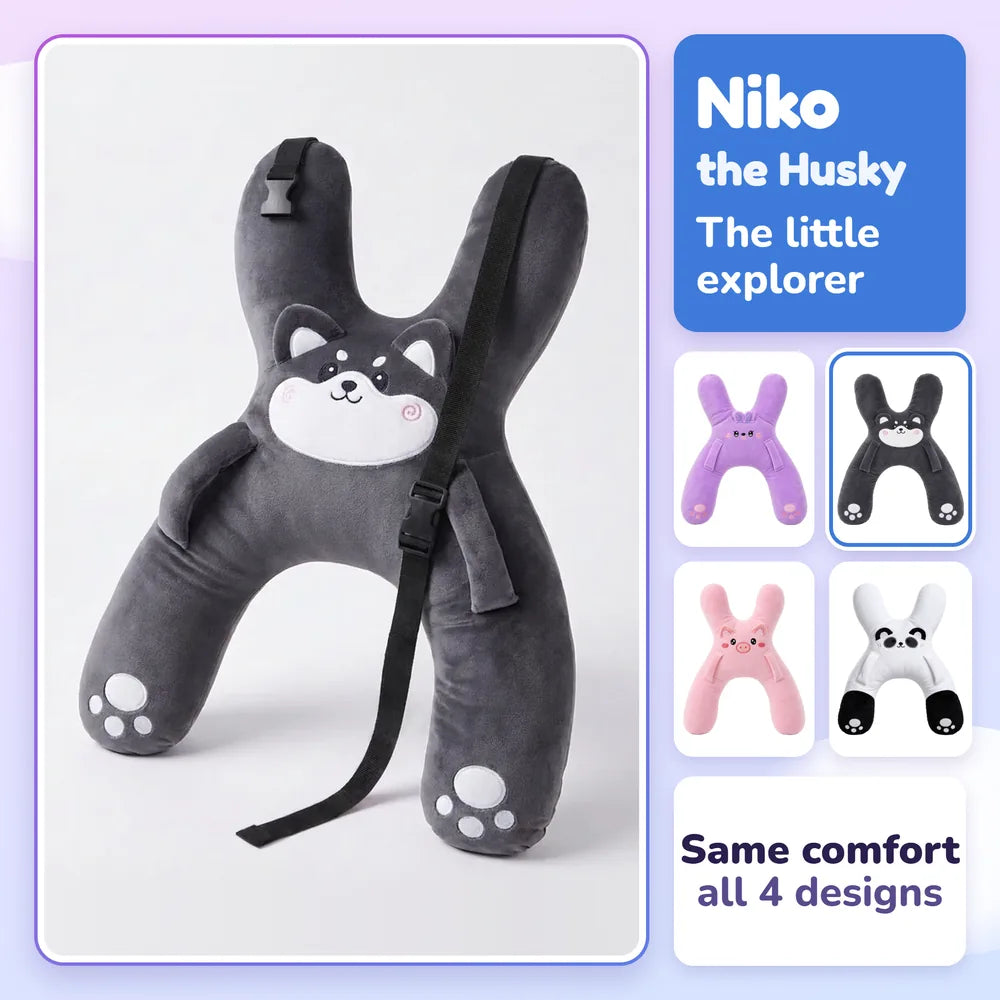 Niko the Husky SnuggoWay, the little explorer: same comfort in all 4 designs